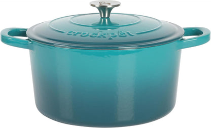 3 Quart Enameled Cast Iron Dutch Oven – Aqua - Curated Catalog K6