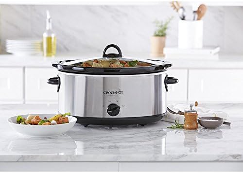 7 Quart Oval Manual Slow Cooker – Stainless Steel - Curated Catalog A9
