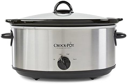 7 Quart Oval Manual Slow Cooker – Stainless Steel - Curated Catalog A9
