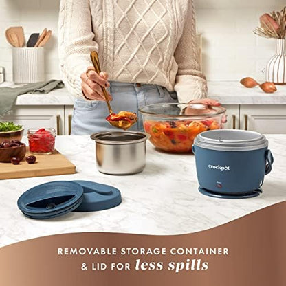 Electric Lunch Box Food Warmer 20oz – Faded Blue - Curated Catalog F4