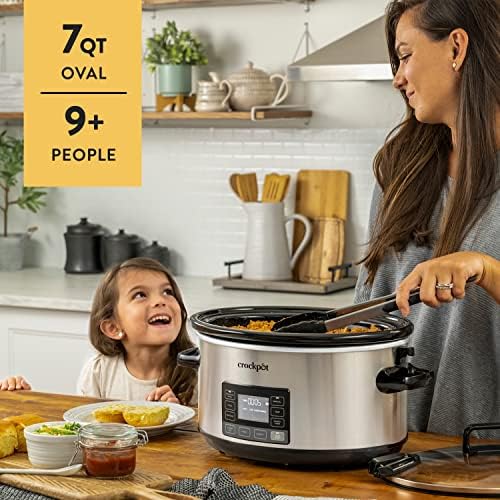 7 Quart Portable Programmable Slow Cooker with Timer - Curated Catalog L2
