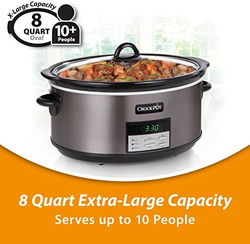 8 Quart Programmable Slow Cooker with Auto Warm - Curated Catalog U7