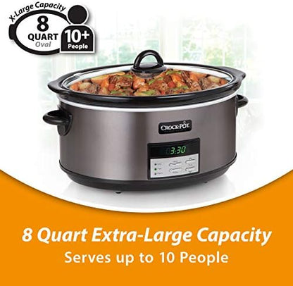 8 Quart Programmable Slow Cooker with Auto Warm - Curated Catalog U7