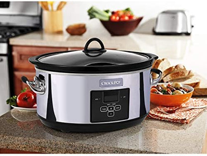 7 Quart Programmable Slow Cooker – Polished Platinum - Curated Catalog A1