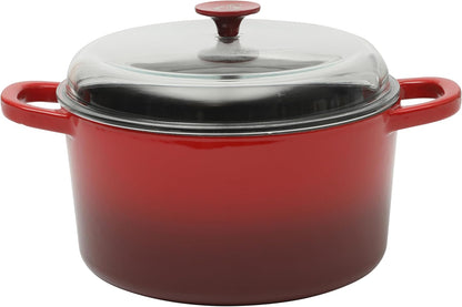 3 Quart Enameled Cast Iron Dutch Oven – Aqua - Curated Catalog K6