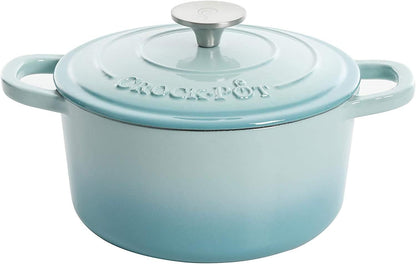 3 Quart Enameled Cast Iron Dutch Oven – Aqua - Curated Catalog E8