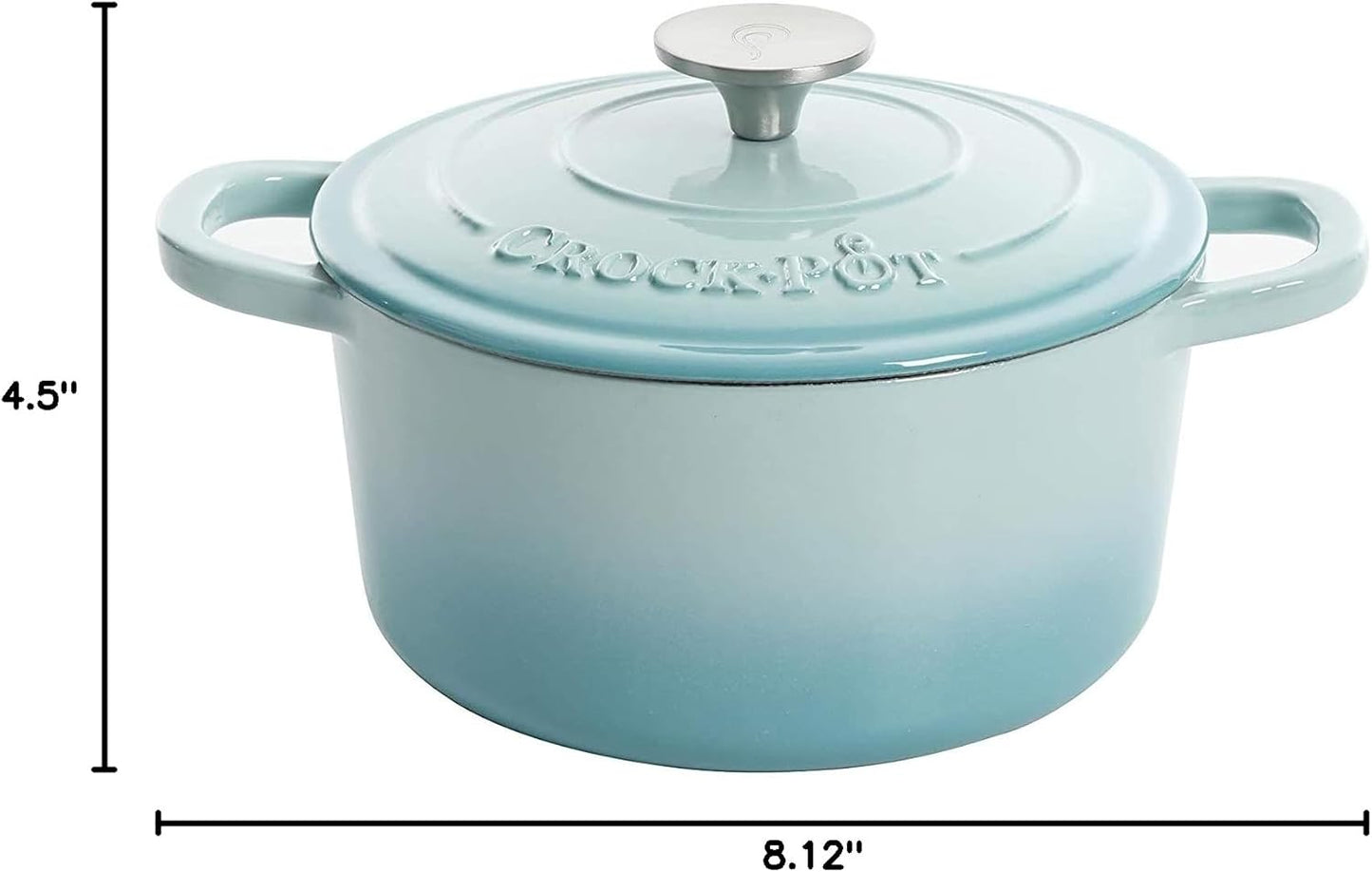 3 Quart Enameled Cast Iron Dutch Oven – Aqua - Curated Catalog K6